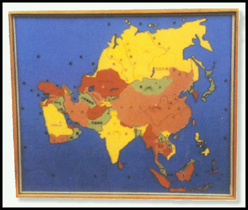 亚洲地图铅版