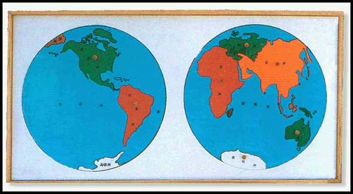 世界洲际地图嵌板