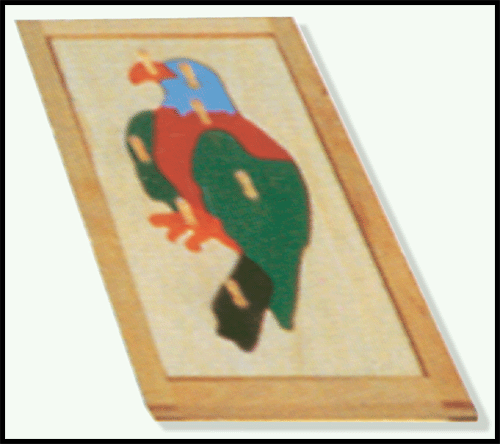 蒙台梭利教具——鸟嵌板